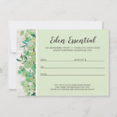 植物性葉木材素朴ギフト証明書カード 招待状 (裏面)