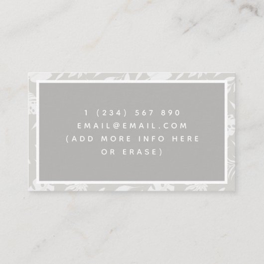 植物性葉柄心理療法士 名刺 (裏面)