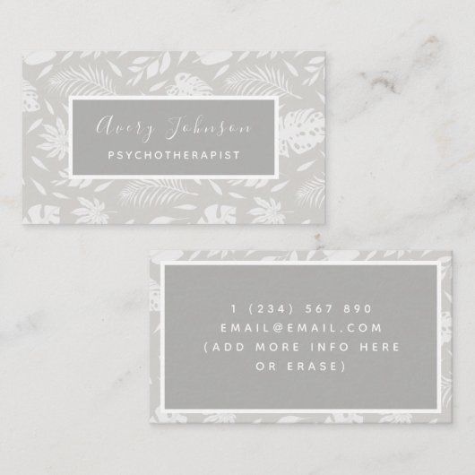 植物性葉柄心理療法士 名刺 (正面/裏面)