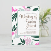 植物性葉植物サマーグリーン結婚ズ 招待状 (スタンド正面)