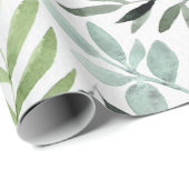 植物性葉植物水色 ラッピングペーパー (ロールコーナー)