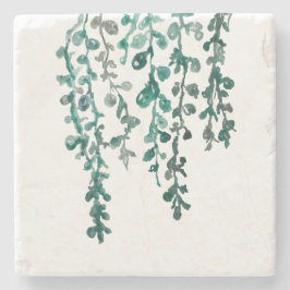 植物性葉水彩大理石コースター ストーンコースター