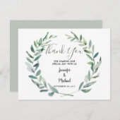 植物性葉水色結婚サンキューカード シーズンカード (正面/裏面)