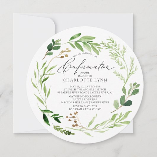 植物性葉確認招待状 招待状 (正面)