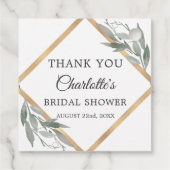 植物性葉金ゴールドブライダルシャワーありがとう フェイバータグ (裏面)