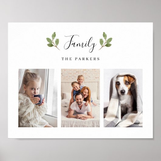 植物性葉 | 3つのフォトファミリー ポスター (正面)