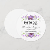 植物性薄紫花水色保存日 セーブザデート (正面/裏面)