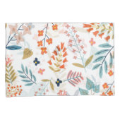 植物性調和 |フローラヴィンテージプラントカラフル 枕カバー (正面右)