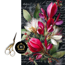 植物性赤と白花束の切り離 薄葉紙