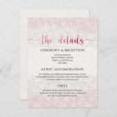 植物性赤面ピンクウォーターカラーエンクロージャカード エンクロージャーカード (正面/裏面)