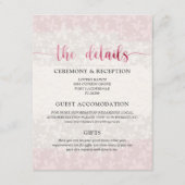 植物性赤面ピンクウォーターカラーエンクロージャカード エンクロージャーカード (正面)