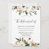 植物性赤面ホワイトフローラ結婚ズリハーサル 招待状 (正面)