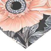 植物性軽ピーチ花柄 ショートテーブルランナー (コーナー)