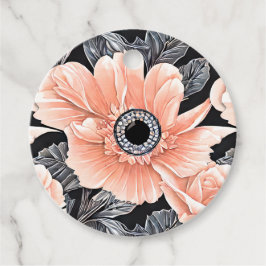 植物性軽ピーチ花柄 フェイバータグ