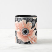 植物性軽ピーチ花柄 マグカップ (中央)