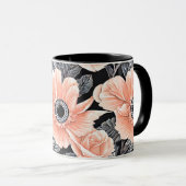 植物性軽ピーチ花柄 マグカップ (正面右)