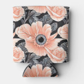 植物性軽ピーチ花柄 缶クーラー (正面)