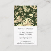 植物性造園園芸植モダン物 名刺 (裏面)