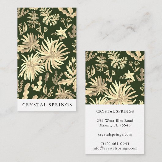 植物性造園園芸植モダン物 名刺 (正面/裏面)