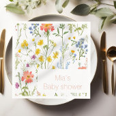 植物性野草の赤ちゃんシャワー スタンダードカクテルナプキン