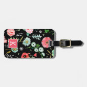 植物性野草花モノグラム荷物タグ ラゲッジタグ (正面横)
