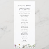 植物性野草 |エレガントな結婚式 プログラム (裏面)