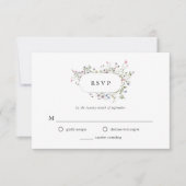 植物性野草 |エレガントな結婚式 出欠カード (正面)