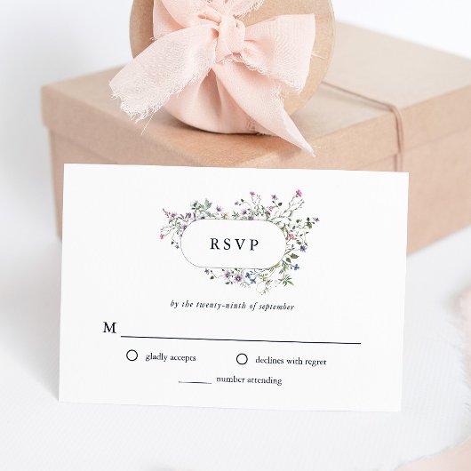 植物性野草 |エレガントな結婚式 出欠カード