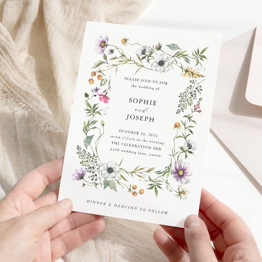 植物性野草 |エレガントな結婚式 招待状