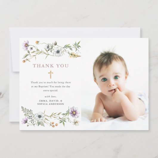 植物性野草 | バプテエレガントィス写真 サンキューカード (正面)