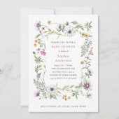植物性野草 |赤エレガントちゃんシャワー 招待状 (正面)
