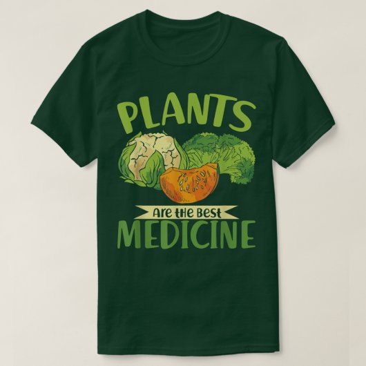 植物性野菜ベジタリアン薬草 Tシャツ (デザイン正面)