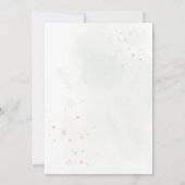 植物性金ゴールドグリーンユーカリ結婚ス セーブザデート (裏面)