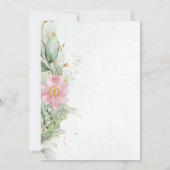 植物性金ゴールドグリーンユーカリ結婚ス セーブザデート (裏面)