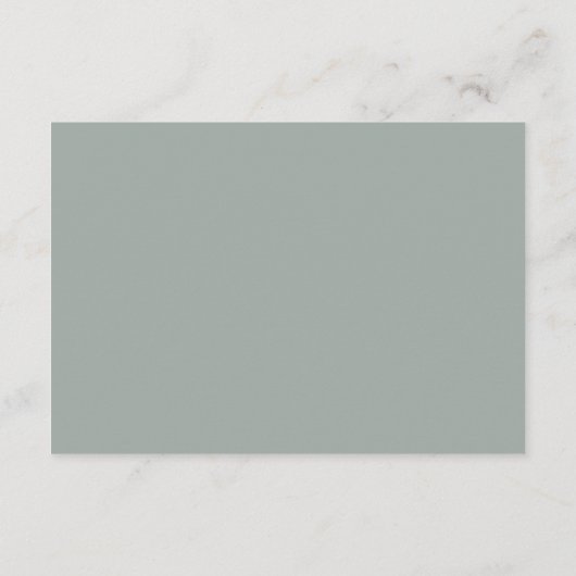 植物性金ゴールドグリーンリーウェディングレセプション エンクロージャーカード (裏面)