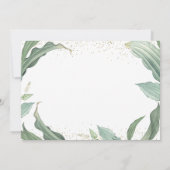 植物性金ゴールドスクリプト卒業パーティーの写真 招待状 (裏面)