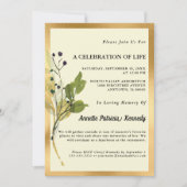 植物性金ゴールド写真記念招待状 招待状 (正面)