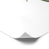 植物性金ゴールド結婚緑化の歓迎サイン ポスター (角)