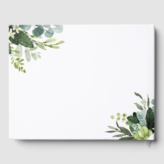 植物性金ゴールド結婚緑 ゲストブック (裏面)