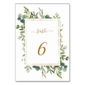 植物性金ゴールド結婚緑 テーブルナンバー (正面)