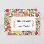 植物性開花絵画サンキューカード 招待状 (正面/裏面)