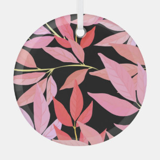 植物性離れのカラフル、シームレスなパターン。 ガラスオーナメント