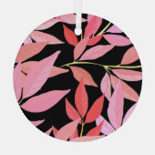 植物性離れのカラフル、シームレスなパターン。 ガラスオーナメント (裏面)