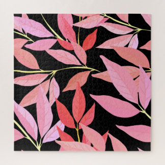 植物性離れのカラフル、シームレスなパターン。 ジグソーパズル