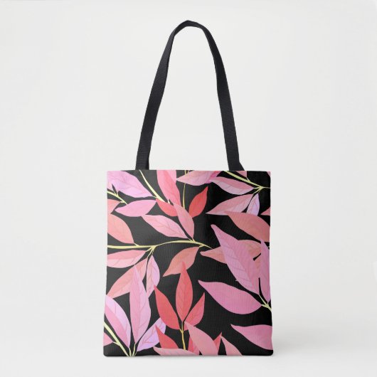 植物性離れのカラフル、シームレスなパターン。 トートバッグ (正面)