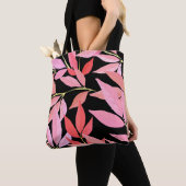 植物性離れのカラフル、シームレスなパターン。 トートバッグ (クローズアップ)