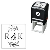 植物性離れリースアンパサンドイニシャル結婚ズ セルフインキングスタンプ (インサイチュ)