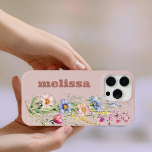 植物性魅力的ニュートラル褐色の野花 iPhone 15 PRO MAXケース