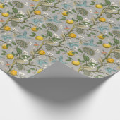 植物性鳥類の花：描ヴィンテージ壁紙 ラッピングペーパー (角)