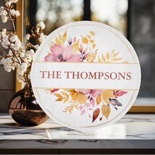 植物性黄色モノグラム結婚ズ カッティングボード